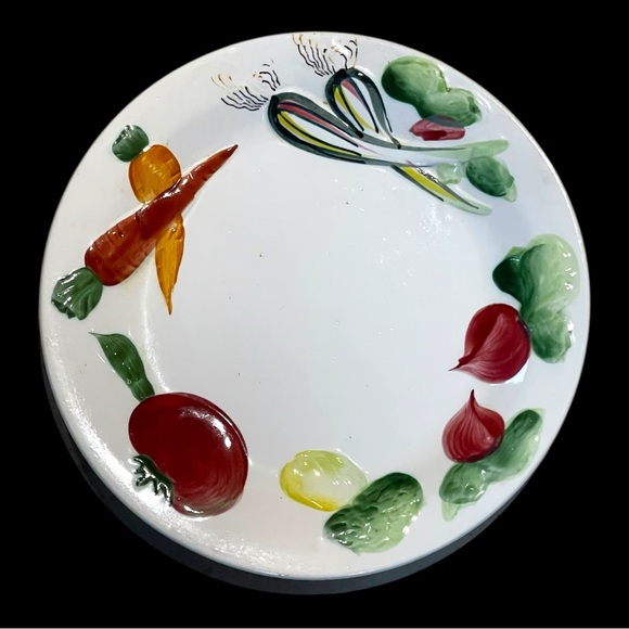 Set Of 3 Vintage Nasco Del Coronado Vegetable Motif  Salad Plates - Picture 5 of 16